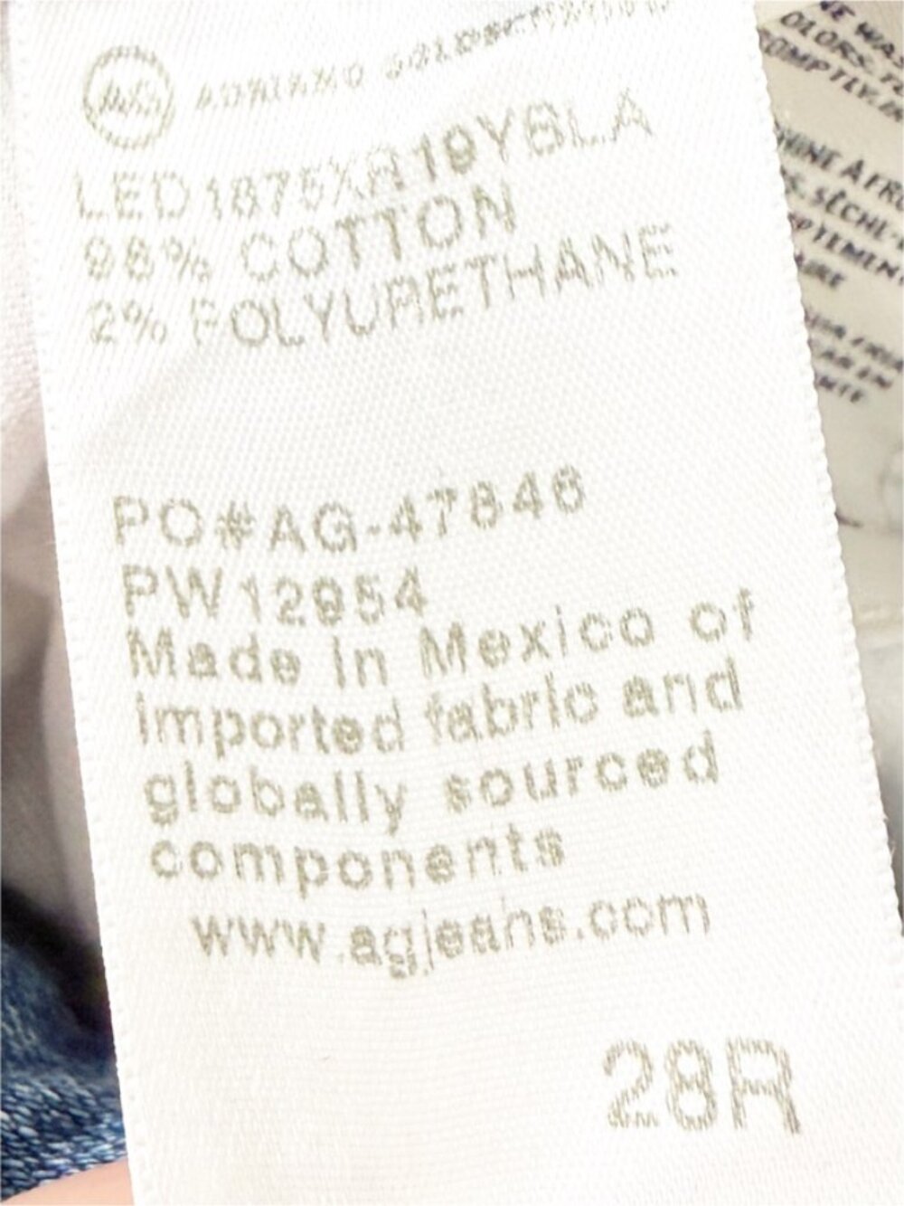 AG Adriano Goldschmied The Mari High Rise Straight Jean Raw Hem 2-Tone 28R - Picture 9 of 11